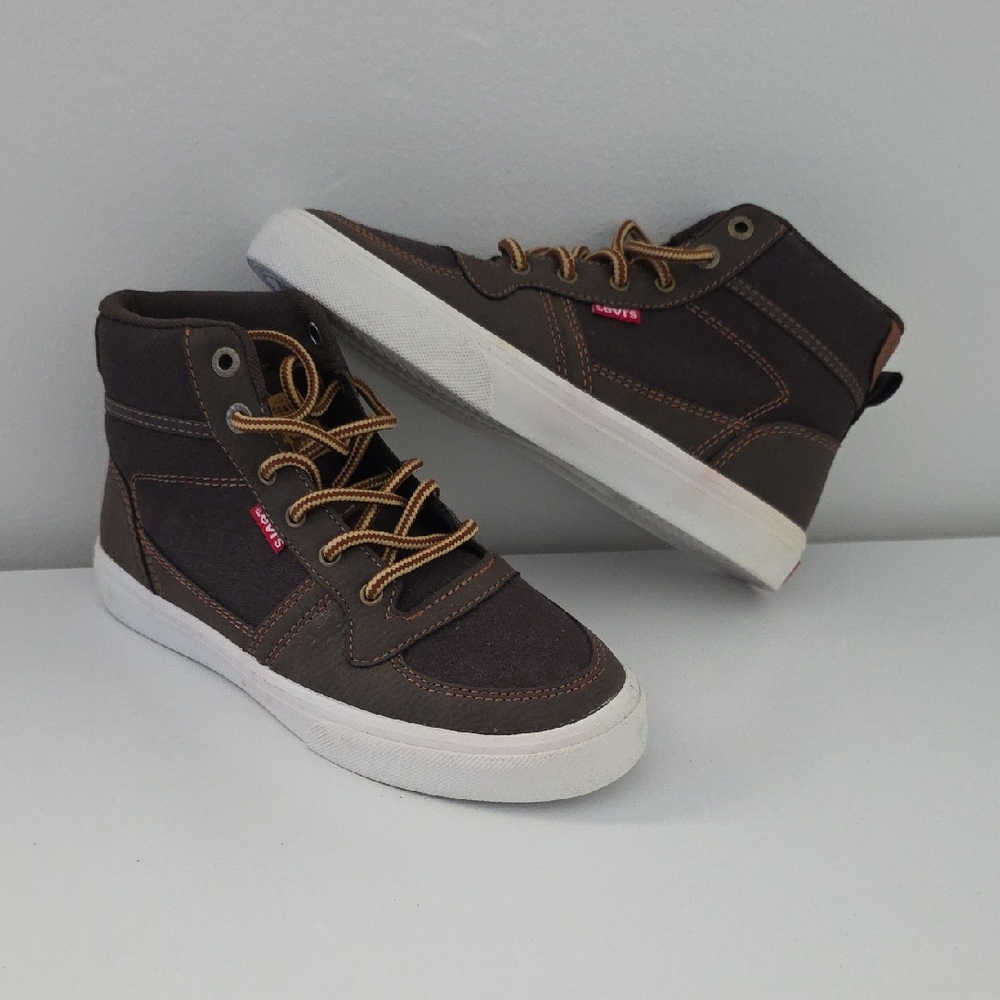 Levi's Brown High-Top Kids Sneakers